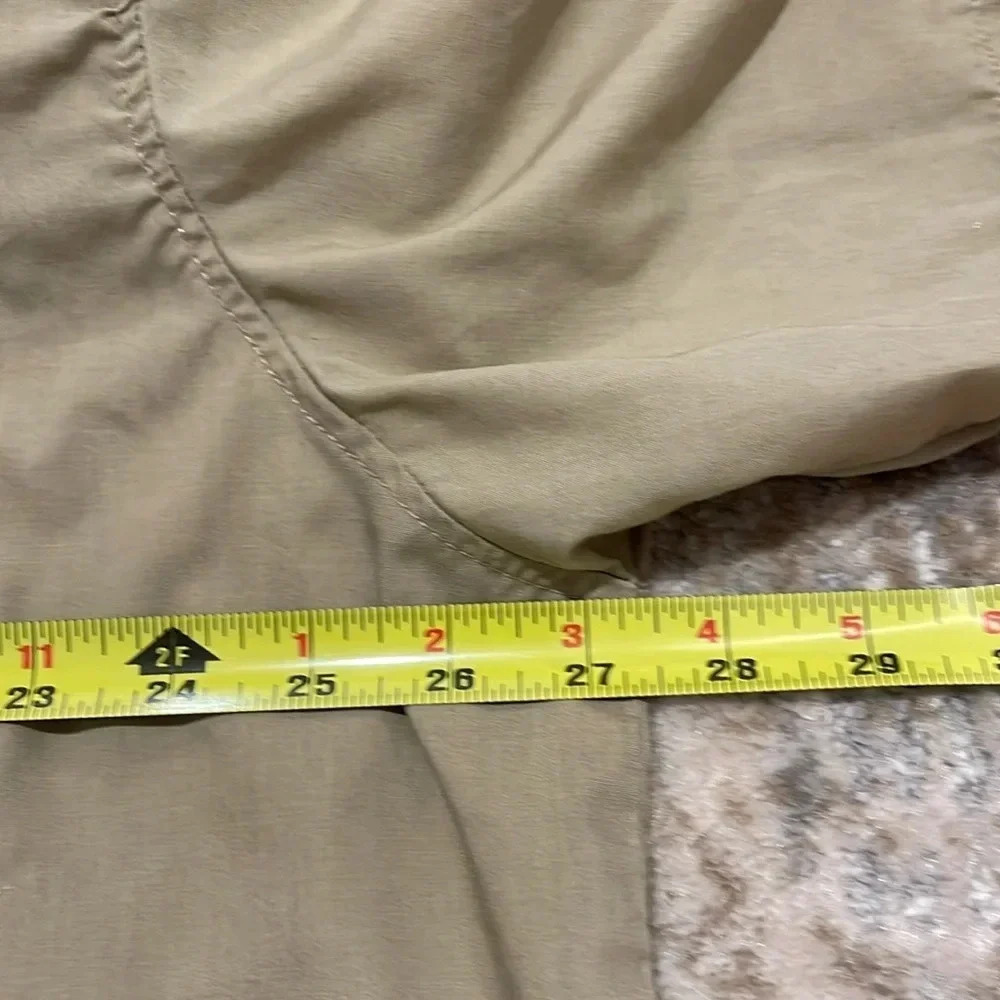 Haband Pearl Snap Travelers Mens Shirt Tan VTG Short Sleeve Classicore Utility - Picture 8 of 12